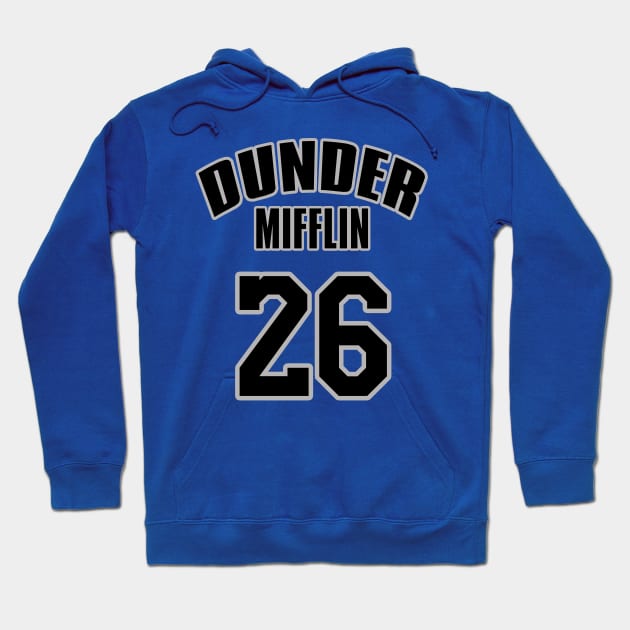 Stanley Hudson Jersey 26 (Black/Gray) Hoodie by ParaholiX